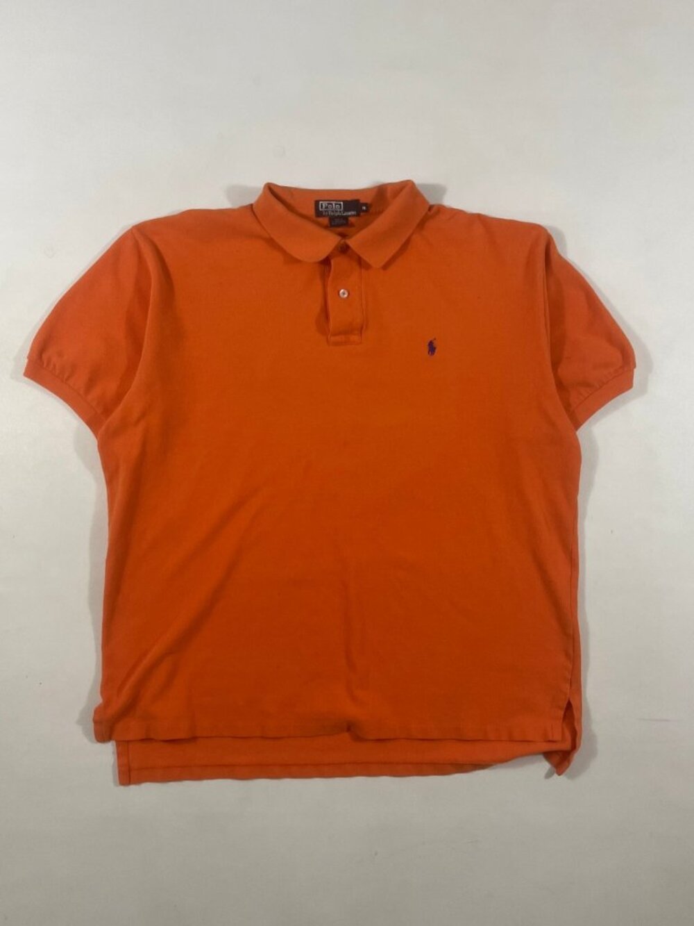 Polo by Ralph Lauren Orange Pique Cotton Short Sleeve Polo Shirt XL